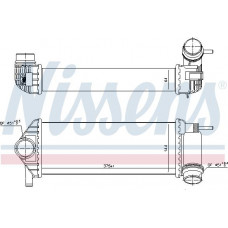Interkoeler. compressor Intercooler MERCEDES CITAN MIXTO DUBBELE CABINE CITAN MPV CITAN-MINIVAN W415 RENAULT KANGOO EXPRESS K MERCEDES-BENZ CITAN (415), Bestelwagen/MPV, 11.2012 - Nissens 96308