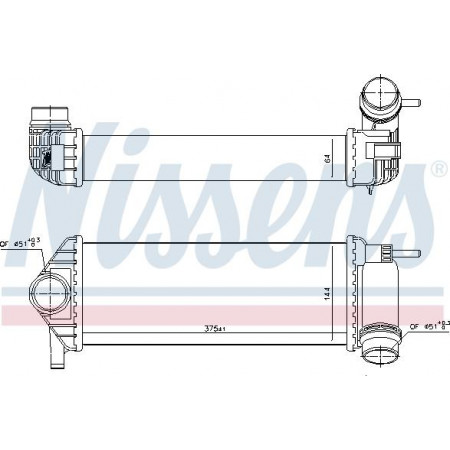 Refroidisseur intermédiaire. compresseur Intercooler MERCEDES CITAN MIXTO DOUBLE CABIN CITAN MPV CITAN-MINIVAN W415 RENAULT KANGOO EXPRESS K MERCEDES-BENZ CITAN (415), Dubita, 11.2012 - Nissens 96308