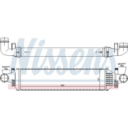 Interkoeler. compressor Intercooler MERCEDES A W176 B SPORTS TOURER W246 W242 CLA C117 CLA SHOOTING BRAKE X117 GLA X156 INF MERCEDES-BENZ A-KLASSE (W176), Hatchback, 06.2012 - 05.2018 Nissens 96335