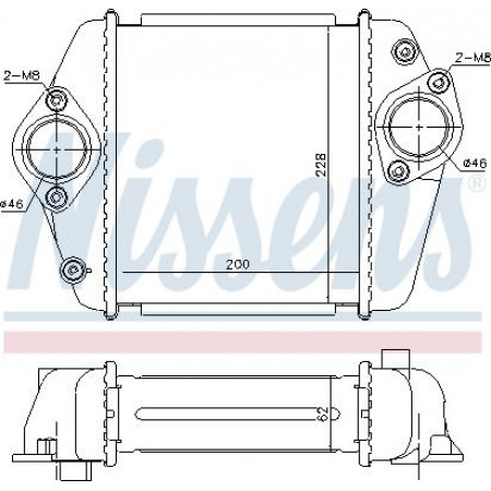Intercooler. Intercooler compressor MAZDA 6 CX-7 2.2D 08.08-07.13 MAZDA 6 (GH), Sedan, 08.2007 - 12.2013 Nissens 96372