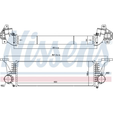 Interkoeler. compressor Intercooler IVECO DAILY V DAILY VI 2.3D-3.0D-Elektrisch 09.11- IVECO DAILY V (IS35SC2AA), Draagframe, 09.2011 - 02.2014 Nissens 96246