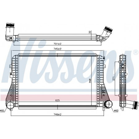 Ladeluftkühler. Ladeluftkühlerkompressor VW CC B7 PASSAT B6 PASSAT B7 TOURAN 1.4ALK-1.4CNG 05.09-12.16 VW PASSAT Variant VII (365), Touring, 08.2010 - 12.2015 Nissens 96234