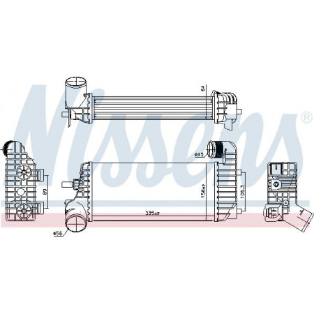 Refroidisseur intermédiaire. Compresseur intercooler FORD FOCUS III 1.0-Électrique 07.10- FORD FOCUS III (BM), Berline, 07.2010 - Nissens 96221