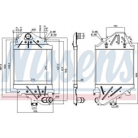 Intercooler. compressor de ar frio RENAULT CLIO 98 - 1.9 Diesel DTi MA - C - - P - A RENAULT CLIO II (SB0/1/2_), Hatchback Van, 09.1998 - Nissens 96791