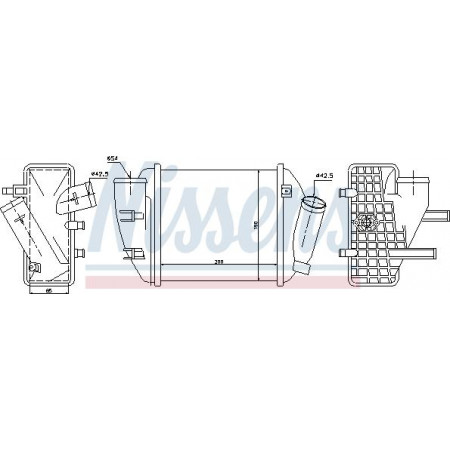 Interkoeler. koudeluchtcompressor AUDI A 4 4 - S 00 - 2.5 TDI Diesel Auto. A - C A - A AUDI A4 Avant II (8E5, B6), Touring, 02.2000 - 12.2005 Nissens 96708