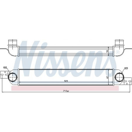 Intercooler. compresor Intercooler OPEL MERIVA A 1.3D-1.7D 09.03-05.10 OPEL MERIVA A (X03), Dubita, 05.2003 - 05.2010 Nissens 96717