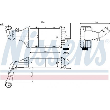 Interkoeler. koudeluchtcompressor OPEL ASTRA G 98 - 2.2 TD Diesel MA - C P - A OPEL ASTRA G (T98), Compartiment, 03.2000 - 05.2005 Nissens 96789