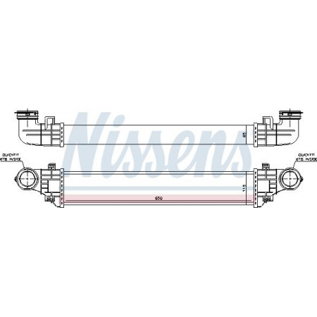 Interkoeler. koudeluchtcompressor Mercedes E-Klasse voor 211 02 - E 320 CDI Diesel M - Aut. A - C - - P - A MERCEDES-BENZ E-KLASSE (VF211), Draagframe, 03.2003 - 07.2009 Nissens 96785