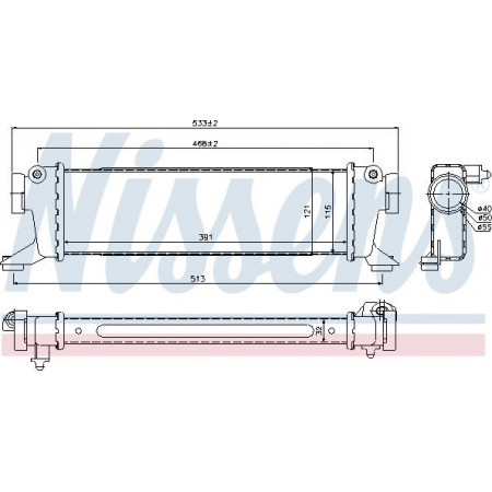 Intercooler. Compresor de aire frio MERCEDES CLASE A-din 168 97 - A 170 CDI Diesel M - Aut. A - C - - P - A MERCEDES-BENZ VANEO (414), Furgón, 02.2002 - 07.2005 Nissens 96782