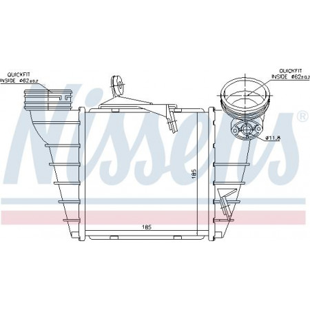 Intercooler. compressore SEAT CORDOBA radiatore aria 02 - 1.9 TDI Diesel MA - C - - P - A SKODA FABIA I (6Y2), Hatchback, 08.1999 - 03.2008 Nissens 96773
