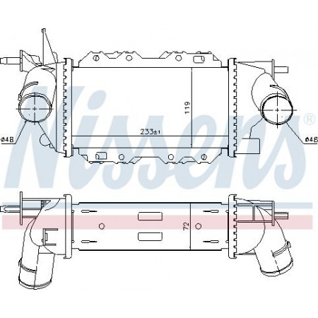 Intercooler. compressor refrigerador de ar Opel Vectra B 95 - 2.2 TD Diesel MA - C - - P - A OPEL VECTRA B (J96), Hatchback, 09.1995 - 07.2003 Nissens 96772