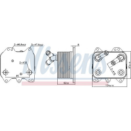 Ölkühler. Motoröl Ölkühler SKODA SUPERB II VW ATLAS CC B7 PASSAT B6 PASSAT B7 TOUAREG 3.6 02.08- VW PASSAT CC (357), Coupé, 02.2008 - 01.2012 Nissens 90995