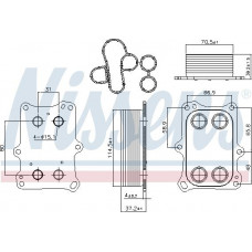 Refroidisseur d'huile. huile moteur Refroidisseur d'huile ABARTH 124 SPIDER 500 - 595 - 695 500C - 595C - 695C GRANDE PUNTO PUNTO PUNTO EVO ALF ABARTH PUNTO (199_), Berline, 03.2012 - Nissens 90969