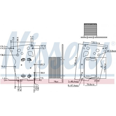 Enfriador de aceite. aceite de motor Enfriador de aceite BMW 3 F30 F80 3 F31 3 GRAN TURISMO F34 4 F32 F82 4 F33 F83 4 GRAN COUPE F36 5 F10 5 F BMW 6 Gran III (F06), Compartimiento, 03.2012 - 10.2018 Nissens 90907