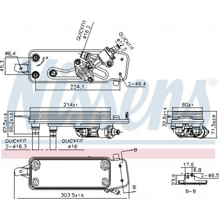 Ölkühler. Motoröl Ölkühler BMW 5 F10 5 F11 5 GRAN TURISMO F07 6 F12 6 F13 6 GRAN COUPE F06 7 F01 F02 F03 F04 R BMW 5 - VI (F10), Limousine, 01.2009 - 10.2016 Nissens 90988