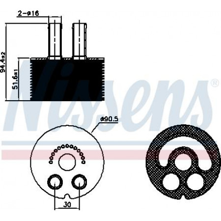 Refroidisseur d'huile. huile moteur Refroidisseur d'huile OPEL MOVANO A RENAULT ESPACE III MASTER II TRAFIC II 2.2D-2.5D 07.98- RENAULT TRAFIC II (JL), Autobus, 03.2001 - Nissens 90935