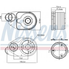 Refroidisseur d'huile. huile moteur Refroidisseur d'huile IVECO DAILY III DAILY IV DAILY V DAILY VI 2.3D-3.0D-Electric 09.02- IVECO DAILY V, Camion poubelle, 09.2011 - 02.2014 Nissens 90932