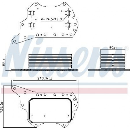 Oil cooler. engine oil Oil cooler NISSAN QASHQAI I QASHQAI II X-TRAIL III RENAULT ESPACE V FLUENCE GRAND SCENIC III GRA RENAULT FLUENCE (L3_), Sedan, 02.2010 - Nissens 90920