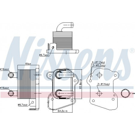 Enfriador de aceite. aceite de motor Enfriador de aceite con elementos de fácil montaje con junta OPEL ASTRA H ASTRA H GTC 1.7D 03.04-10.10 OPEL ASTRA H (A04), Sedan, 02.2007 - 05.2014 Nissens 90978