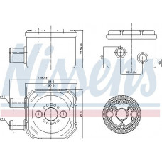 Enfriador de aceite. aceite de motor Enfriador de aceite con elementos de fácil montaje con junta AUDI A3 A4 B5 A4 B6 A4 B7 A6 C5 A6 C6 A8 D3 ALLROAD VW POLO Variant III (6V5), Turismo, 04.1997 - 09.2001 Nissens 90652
