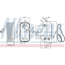 Ölkühler. Motoröl Ölkühler mit Dichtung BMW 1 E81 1 E82 1 E87 1 E88 1 F20 1 F21 2 F22 F87 2 F23 3 E90 3 E91 3 E92 3 BMW 6 - III (F13), Coupé, 07.2011 - 10.2017 Nissens 90689