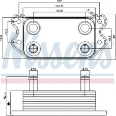 Radiatore dell'olio. olio motore Radiatore olio VOLVO C70 II S40 II V50 2.4-2.5 01.04-06.13 VOLVO V50 (545), Touring, 12.2003 - 12.2012 Nissens 90676