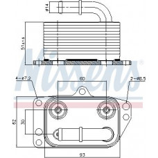 Radiatore dell'olio. olio motore Radiatore olio CITROEN C4 C4 GRAND PICASSO I C4 I C4 PICASSO I C5 C5 II C5 III C8 JUMPY PEUGEOT 307 CITROEN C8 (EA_, EB_), Dubita, 06.2002 - Nissens 90899