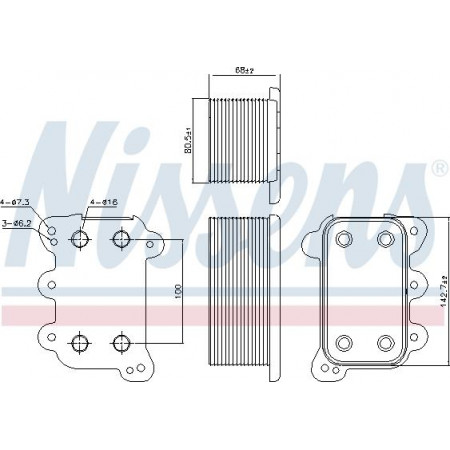 Refroidisseur d'huile. huile moteur Refroidisseur d'huile MERCEDES E W211 G W463 M W163 S W220 4.0D 06.00-12.08 MERCEDES-BENZ CLASSE S (W220), Berline, 09.1998 - 08.2005 Nissens 90746