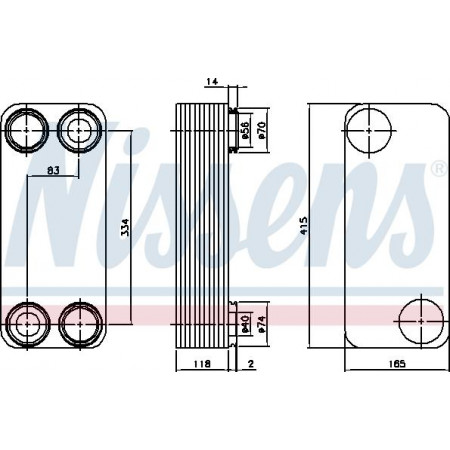 Ölkühler. Automatikgetriebe Ölkühler 415x118x165mm Powertronic Getriebe passt. VOLVO FH FH I VOLVO FH (FH), 09.2005 – Nissens 90769