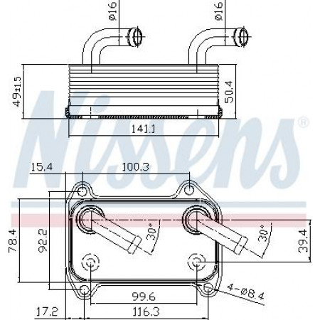 Enfriador de aceite. aceite de motor Enfriador de aceite automático manual VOLVO S40 I V40 1.6-2.0 07.95-12.04 VOLVO S40 I (644), Sedan, 07.1995 - 12.2004 Nissens 90707
