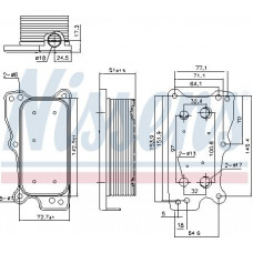 Radiador de óleo. óleo do motor Radiador de óleo MERCEDES C CL203 C T-MODEL S203 C T-MODEL S204 C W203 C W204 CLC CL203 CLK A209 CLK C MERCEDES-BENZ CLC-CLASS (CL203), Compartimento, 05.2008 - 06.2011 Nissens 90783