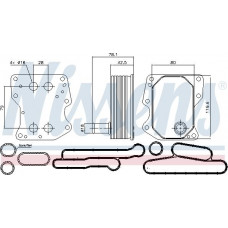 Ölkühler. Motoröl Ölkühler Handbuch mit Dichtung FORD TRANSIT TRANSIT V363 2.2D-2.4D-3.2D 04.06-12.18 FORD TRANSIT V363 (FAD, FBD), Bus, 08.2013 - Nissens 90723