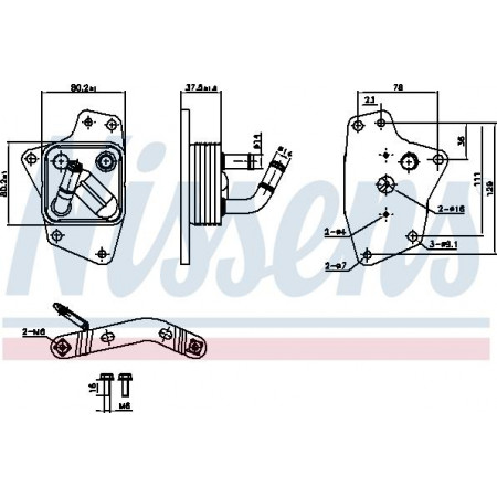 Radiator ulei. ulei motor Oil radiator LEXUS NX RX 2.0 07.14- Nissens 91444