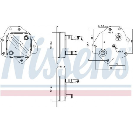 Enfriador de aceite. Aceite de motor El radiador de aceite encaja. LEXUS LX TOYOTA LAND CRUISER 200 4,6-5,7 11,07-Nissens 91443