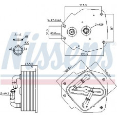 Radiatore dell'olio. olio motore Il radiatore dell'olio si adatta. MAZDA 3 6 6-KOMBI CX-5 2.2D 04.12- Nissens 91418