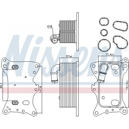 Radiator ulei. ulei motor Oil radiator MERCEDES C A205 C C204 C C205 C T-MODEL S204 C T-MODEL S205 C W204 C W205 CLS C218 MERCEDES-BENZ MARCO POLO (W447), Camper, 03.2015 - Nissens 91198