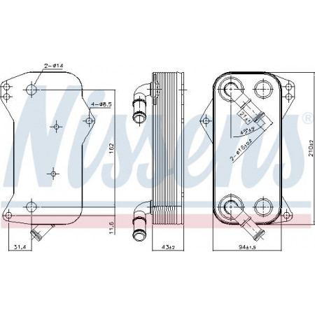 Radiador de refrigeração a óleo. caixa de velocidades automática O radiador de óleo se encaixa. AUDI A3 Q3 TT VW SHARAN TIGUAN 2.0-2.0D-2.5 09.07- AUDI TT II (8J9), Roadster, 03.2007 - 06.2014 Nissens 91156