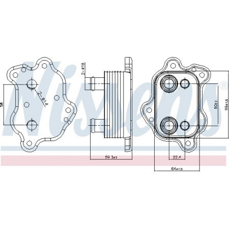 Ölkühler. Motoröl Ölkühler MINI R50 R53 R52 1.6 03.02-07.08 MINI Cooper I (R50, R53), Schrägheck, 06.2001 - 09.2006 Nissens 91150