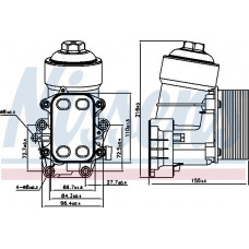 Radiatore dell'olio. olio motore Radiatore olio con alloggiamento filtro olio AUDI A1 A3 A4 ALLROAD B8 A4 B8 A5 A6 C7 Q3 Q5 TT SEAT ALHAM VW TOURAN (1T3), Dubita, 05.2010 - 05.2015 Nissens 91158