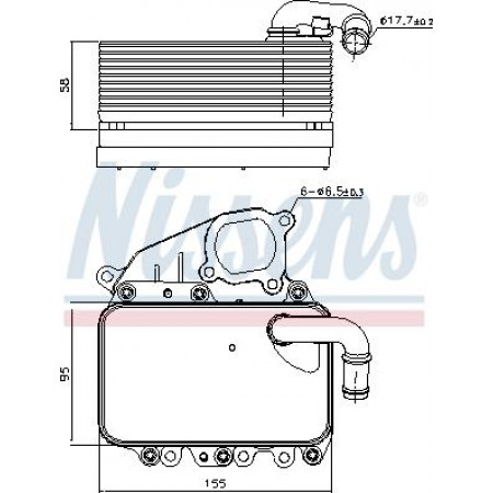 Enfriador de aceite. aceite de motor Enfriador de aceite con carcasa de filtro de aceite AUDI A4 ALLROAD B8 A4 B8 A5 A6 ALLROAD C7 A6 C7 A7 A8 D4 Q5 Q AUDI A8 III (4H2, 4H8, 4HC, 4HL), Sedan, 11.2009 - 01.2018 Nissens 91100