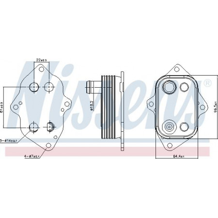 Enfriador de aceite. Aceite de motor Radiador de aceite MERCEDES A W168 VANEO 414 1.7D 07.98-07.05 MERCEDES-BENZ VANEO (414), Dubita, 02.2002 - 07.2005 Nissens 91103