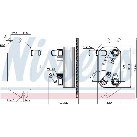 Radiator ulei. ulei motor Oil radiator FORD KUGA II 1.5-2.5 03.13- FORD KUGA II (DM2), Crossover, 05.2012 - Nissens 91115