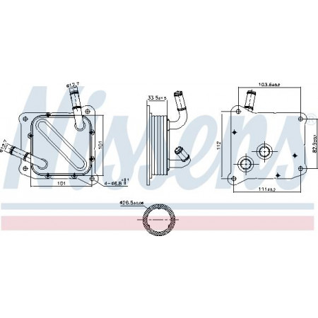 Radiador de refrigeración de aceite. Caja de cambios automática Se adapta radiador de aceite. NISSAN MICRA IV 1,2 05,10-Nissens 91181