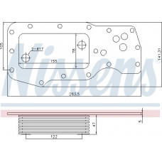 Ölkühler. Motoröl Ölkühler 155x78x47mm DAF CF 65 LF 45 LF 55 IVECO EUROCARGO I-III CE136C-F4AE3681E DAF LF 55 (AE55), 01.2001 - Nissens 91131