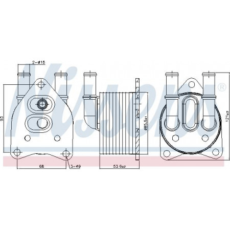 Radiateur de refroidissement d'huile. boîte de vitesses automatique Le radiateur d'huile s'adapte. DS DS 3 DS 4 DS 5 CITROEN C3 AIRCROSS II C3 III C4 CACTUS C4 G PEUGEOT 5008 (0U_, 0E_), Fourgon, 06.2009 - 03.2017 Nissens 91123