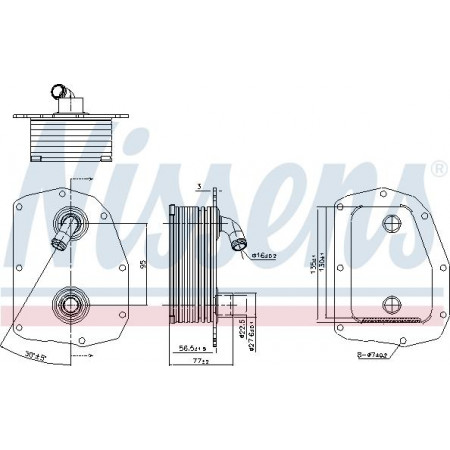 Ölkühler. Motoröl Ölkühler MERCEDES C W202 E A124 E C124 E T-MODEL S124 E W124 S W140 SL R129 SSANGYONG KORAND MERCEDES-BENZ E-KLASSE (W124), Limousine, 02.1993 - 06.1996 Nissens 91179