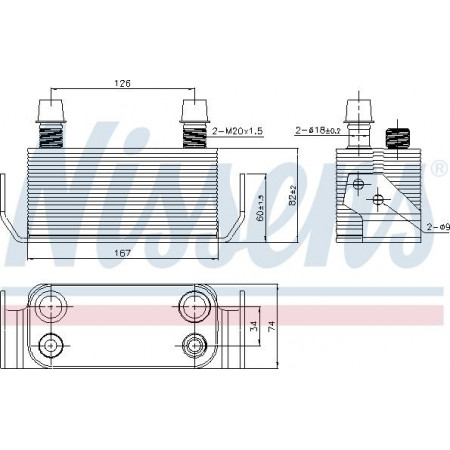 Oil cooling radiator. automatic gearbox Oil radiator fits. LAND ROVER DISCOVERY IV RANGE ROVER SPORT I 3.0-5.0 04.09-12.1 LAND ROVER DISCOVERY IV (L319), Crossover, 09.2009 - Nissens 91178