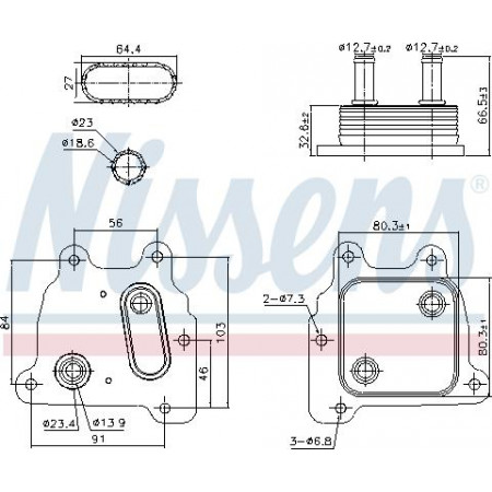 Ölkühler. Motoröl Ölkühler NISSAN TEANA III 2.5 09.13- Nissens 91364