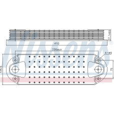 Refroidisseur d'huile. huile moteur Radiateur d'huile 126x37x410mm RVI KERAX PREMIUM 2 VOLVO B11 B9 FM FM II FMX FMX II D11A-330-G9A300 0 Nissens 91308