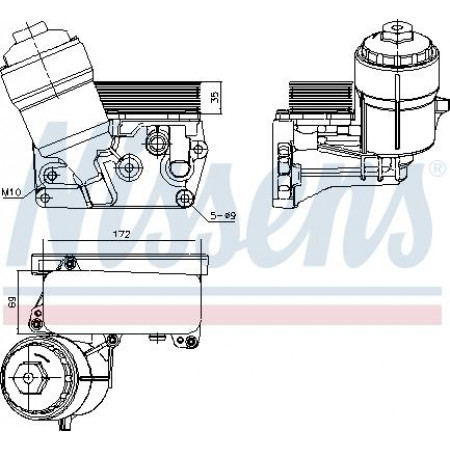 Enfriador de aceite, aceite de motor Nissens 91310